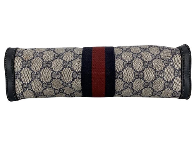 Gucci Vintage Blue Monogram Medium Ophidia Cosmetic Bag Clutch Blau - Ansicht 7
