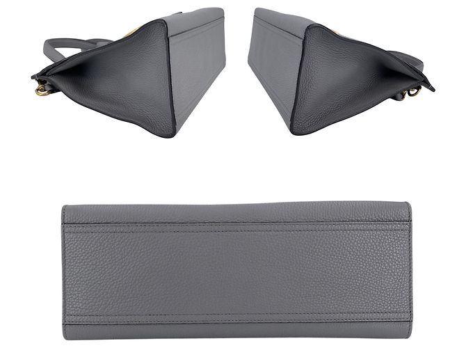 Gucci Borsa a tracolla e a mano 2 vie Marmont con patta in pelle grigia Grigio - vista 4