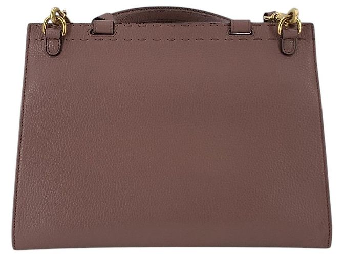 Gucci Borsa a tracolla con patta e manico superiore Marmont in pelle mauve pink Rosa - vista 3