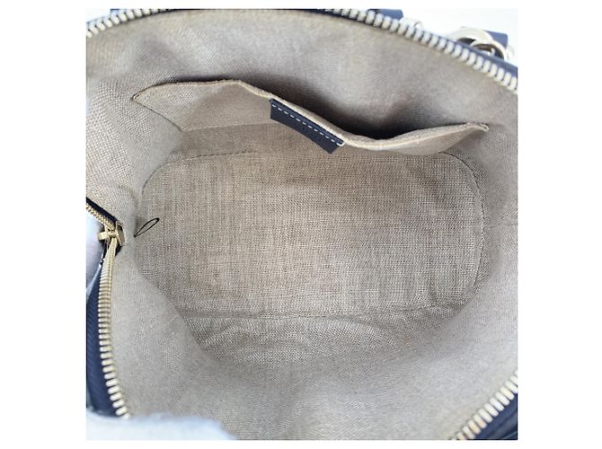 Gucci Borsa a tracolla Microssima Dome Small Satchel in pelle blu navy - vista 5