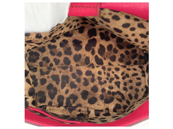 Dolce & Gabbana Borsa a tracolla Miss Sicily Medium in pelle fucsia Rosa - vista 5