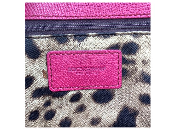 Dolce & Gabbana Borsa a tracolla Miss Sicily Medium in pelle fucsia Rosa - vista 6