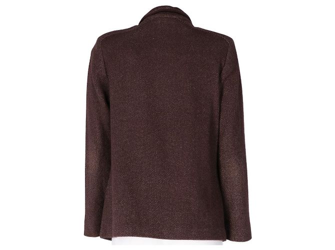 Basile Blazer aus Seide und Wolle braun - Ansicht 3