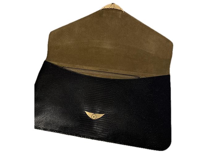 Zadig & Voltaire Clutch aus schwarzem Leder - Ansicht 2