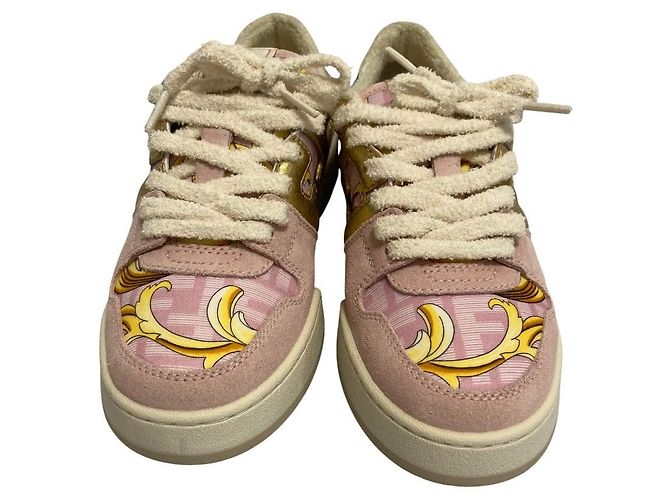 Fendi Fendace Baroque Zucca Print Sneaker Pink - Ansicht 2