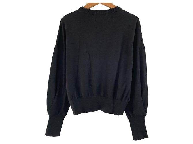 Autre Marque ENFOLD Pullover de malha de seda e algodão Preto - vista 3