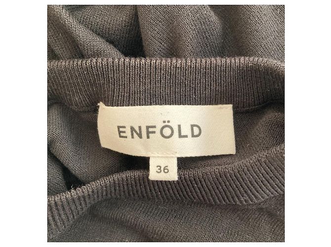 Autre Marque ENFOLD Pullover de malha de seda e algodão Preto - vista 4