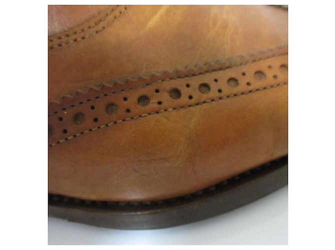 Autre Marque Santoni Wingtip Leder-Schnürschuhe Braun - Ansicht 11