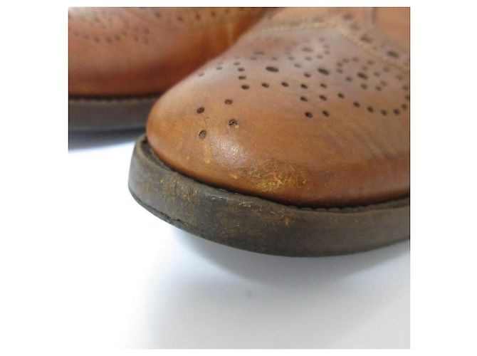 Autre Marque Santoni Wingtip Leder-Schnürschuhe Braun - Ansicht 14