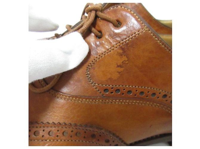 Autre Marque Santoni Wingtip Leder-Schnürschuhe Braun - Ansicht 15