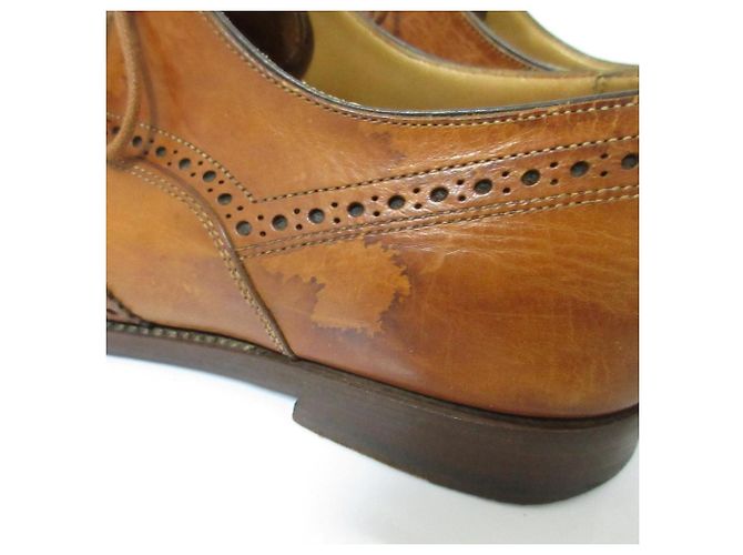Autre Marque Santoni Wingtip Leder-Schnürschuhe Braun - Ansicht 16