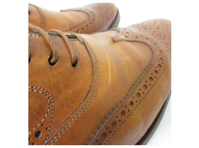 Autre Marque Santoni Wingtip Leder-Schnürschuhe Braun - Ansicht 17