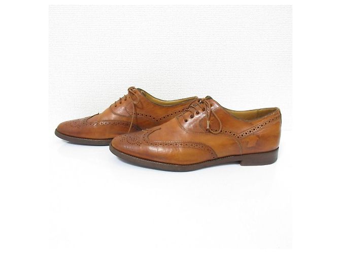 Autre Marque Santoni Wingtip Leder-Schnürschuhe Braun - Ansicht 4