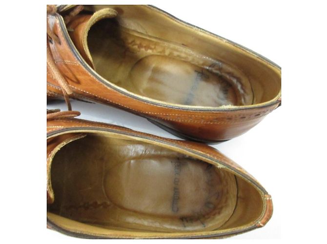 Autre Marque Santoni Wingtip Leder-Schnürschuhe Braun - Ansicht 6