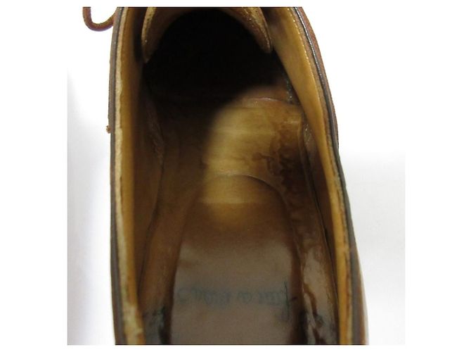 Autre Marque Santoni Wingtip Leder-Schnürschuhe Braun - Ansicht 9