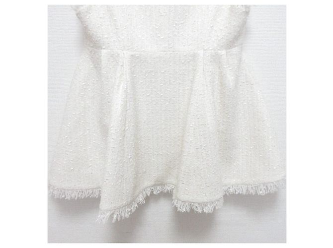 Autre Marque UBIQ REIMI Collaboration Tweed Peplum Gilet Blanco - vista 6