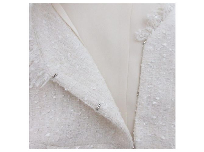Autre Marque UBIQ REIMI Collaboration Tweed Peplum Gilet Blanco - vista 9