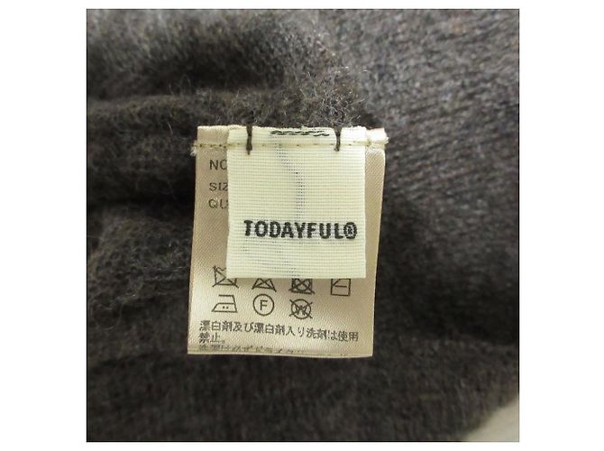 Autre Marque Jersey de cuello alto de mohair transparente TODAYFUL Castaño Marrón oscuro - vista 3