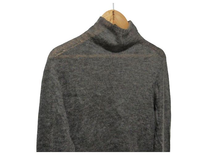 Autre Marque Jersey de cuello alto de mohair transparente TODAYFUL Castaño Marrón oscuro - vista 4