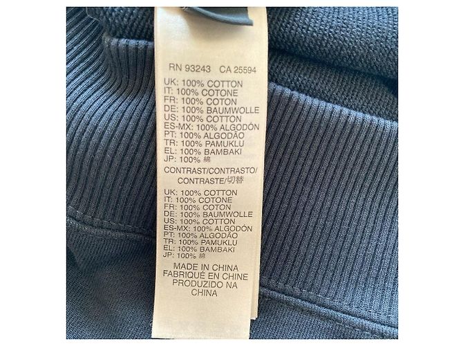 Autre Marque Hoodie com zíper em algodão com acabamento em denim Diesel Preto - vista 10