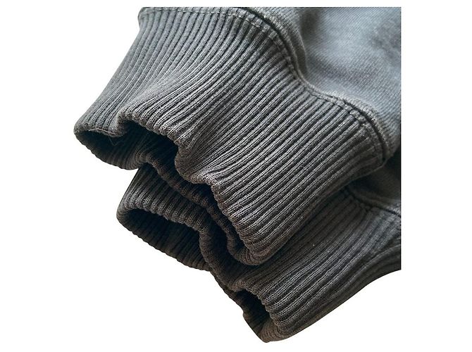 Autre Marque Hoodie com zíper em algodão com acabamento em denim Diesel Preto - vista 12