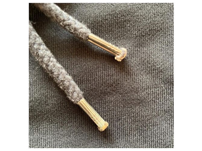 Autre Marque Hoodie com zíper em algodão com acabamento em denim Diesel Preto - vista 4