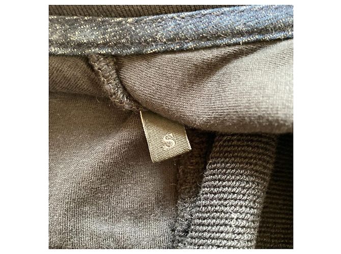 Autre Marque Hoodie com zíper em algodão com acabamento em denim Diesel Preto - vista 8
