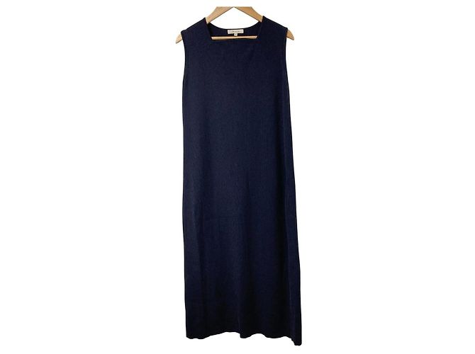 Autre Marque Vestido de malha de lã EPOCA Azul Azul marinho - vista 3
