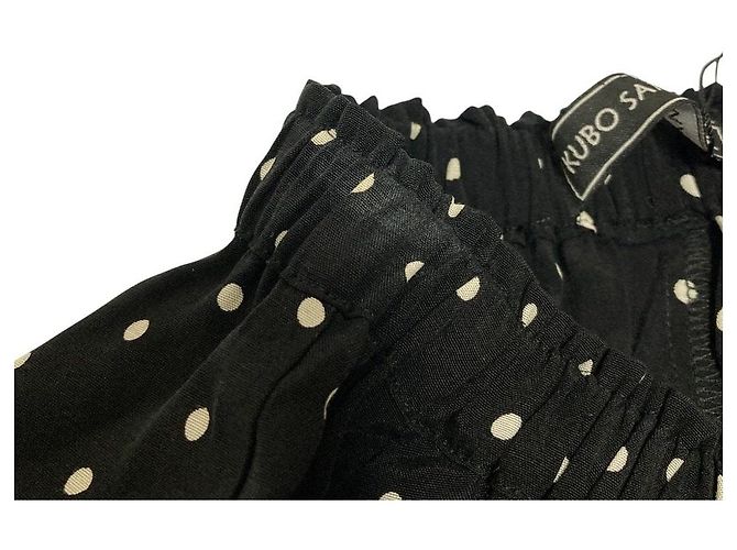 Autre Marque Vestido largo con estampado de lunares KUBO SAN MADE Negro - vista 14