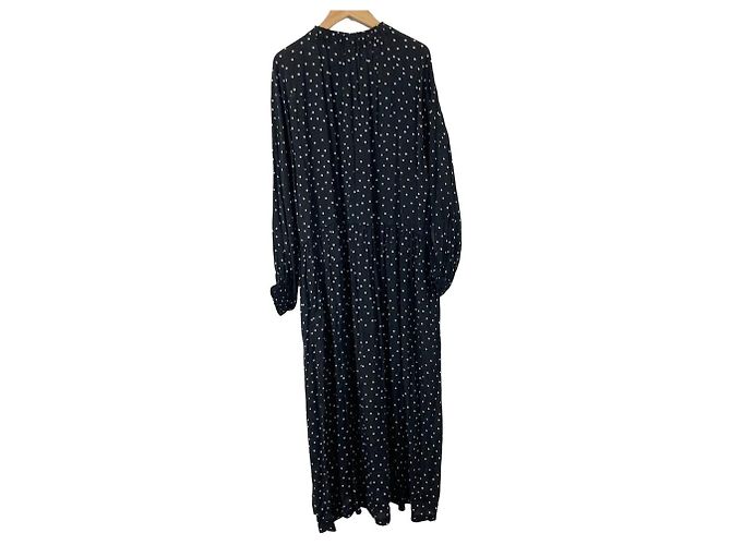Autre Marque Vestido largo con estampado de lunares KUBO SAN MADE Negro - vista 2