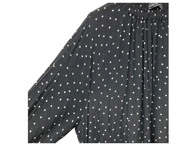 Autre Marque Vestido largo con estampado de lunares KUBO SAN MADE Negro - vista 6