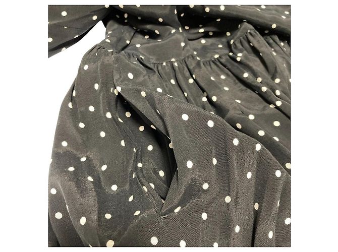 Autre Marque Vestido largo con estampado de lunares KUBO SAN MADE Negro - vista 7