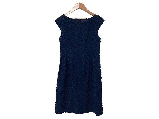 Autre Marque Abito trasparente Sybilla con ricami floreali Blu Blu navy - vista 2