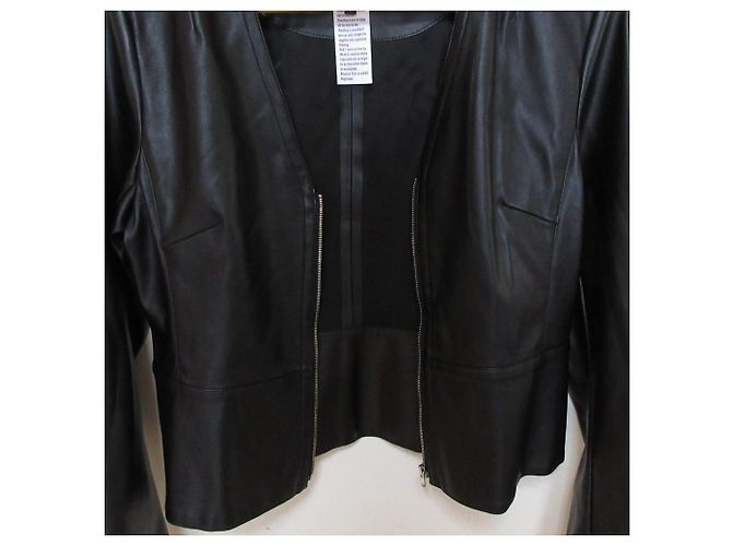 Autre Marque Veste sans col en similicuir Sov. Double Standard Clothing Noir - vue 6