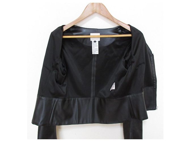 Autre Marque Veste sans col en similicuir Sov. Double Standard Clothing Noir - vue 7