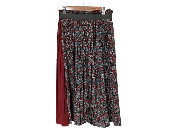 Autre Marque Falda larga Adam et Rope Paisley Roja Verde - vista 2