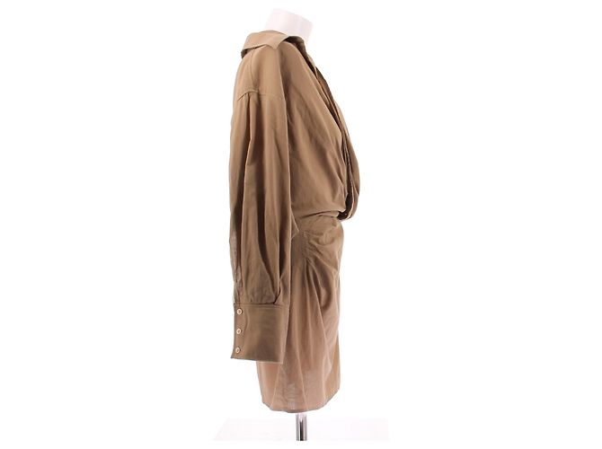 Jacquemus Vestido camel "Le Papier" Camelo - vista 3