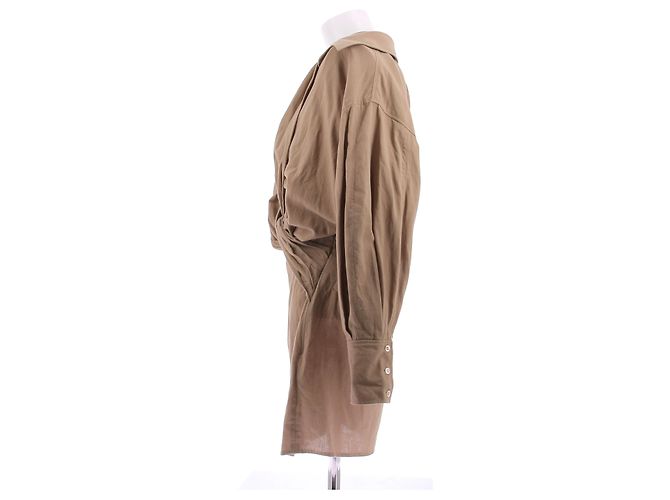 Jacquemus Vestido camel "Le Papier" Camelo - vista 4