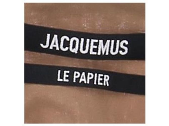 Jacquemus Vestido camel "Le Papier" Camelo - vista 6