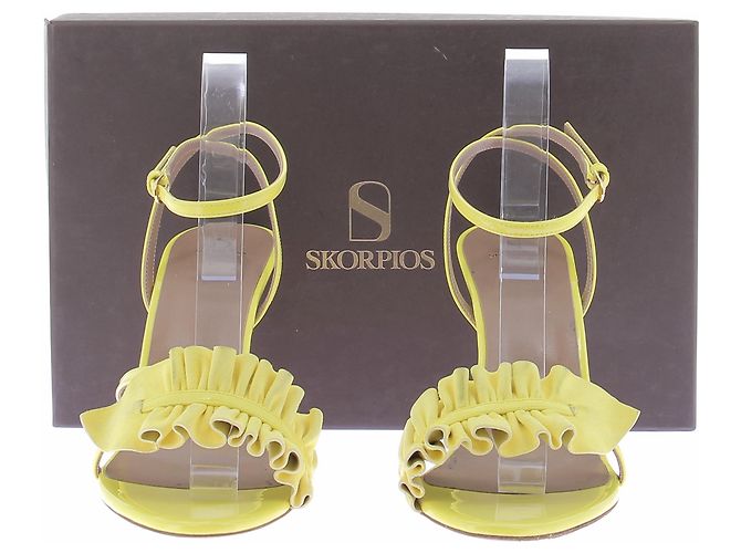Autre Marque SKORPIOS Pumps aus Leder Gelb Größe 42 - Ansicht 8