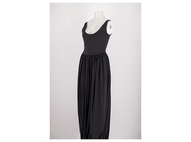 Autre Marque Abito maxi nero LEAU - vista 4