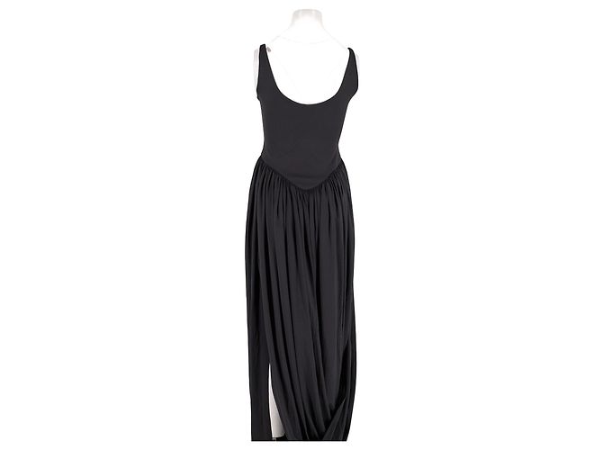 Autre Marque Abito maxi nero LEAU - vista 6