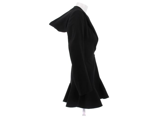 Vestido Alaïa negro con capucha de lana - vista 3