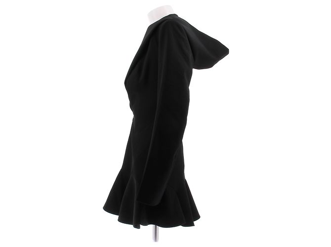 Vestido Alaïa negro con capucha de lana - vista 4