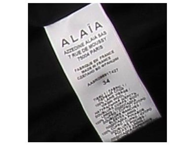 Vestido Alaïa negro con capucha de lana - vista 6