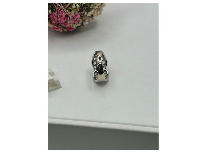 Autre Marque Anillo de oro blanco con zafiro y diamantes Azul - vista 5