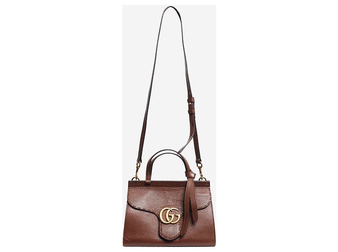 Gucci Braune GG Marmont Mini 2-Way Tasche - Ansicht 2