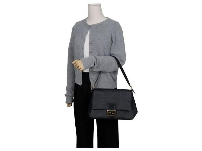 Fendi Borsa a tracolla Mamma Baguette nera Nero - vista 11