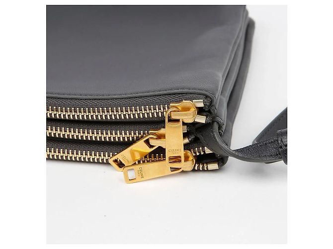 Céline Große Trio Schultertasche in Schwarz - Ansicht 6