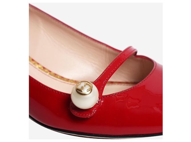 Gucci Rote Lackleder Mary-Jane Pumps - size EU 38.5 (UK 5.5) - Ansicht 4